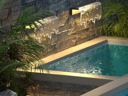 Acrylic Waterfall Outdoor Light