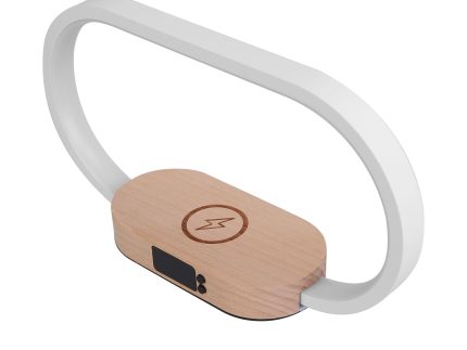 Bedside Table Lamp Touch Control with Clock Wireless Charging