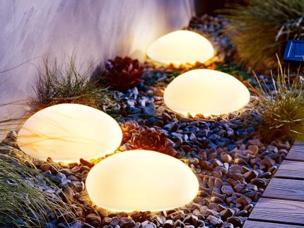 Outdoor Solar Cobblestone Lawn Light