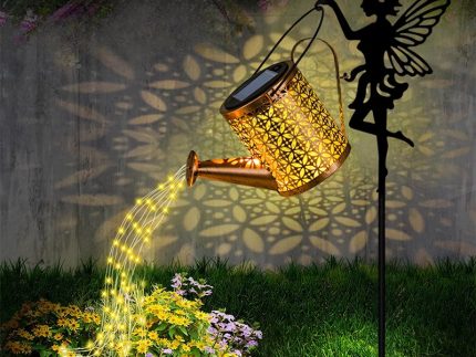 Outdoor Solar Hanging Lanterns Watering Can