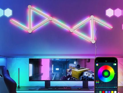 9 Pcs RGBW Modular Music Sync Lights