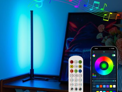 RGBCW Corner Table Lamp - Black